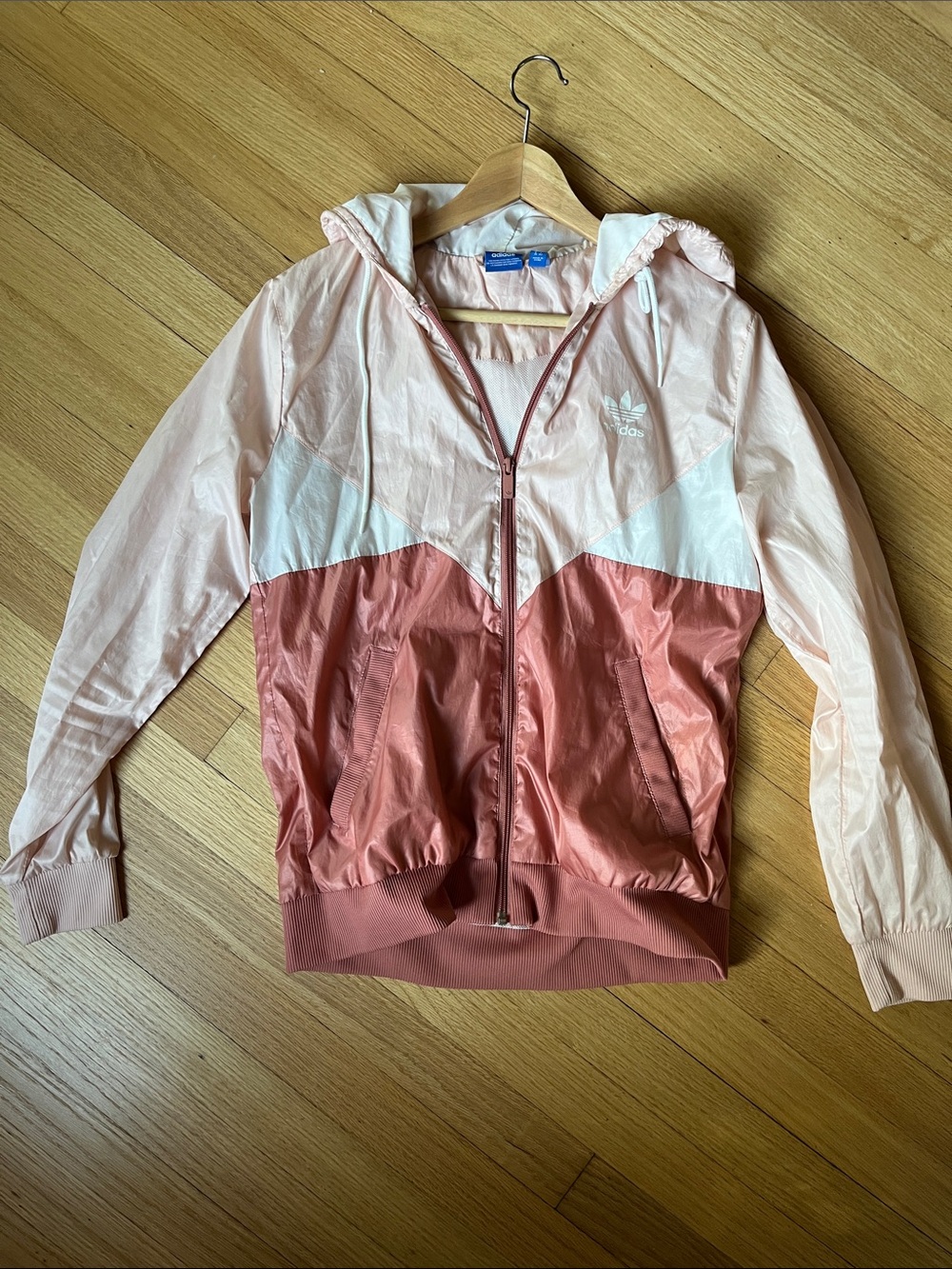 Adidas Color Block Jacket Pink & Red Small